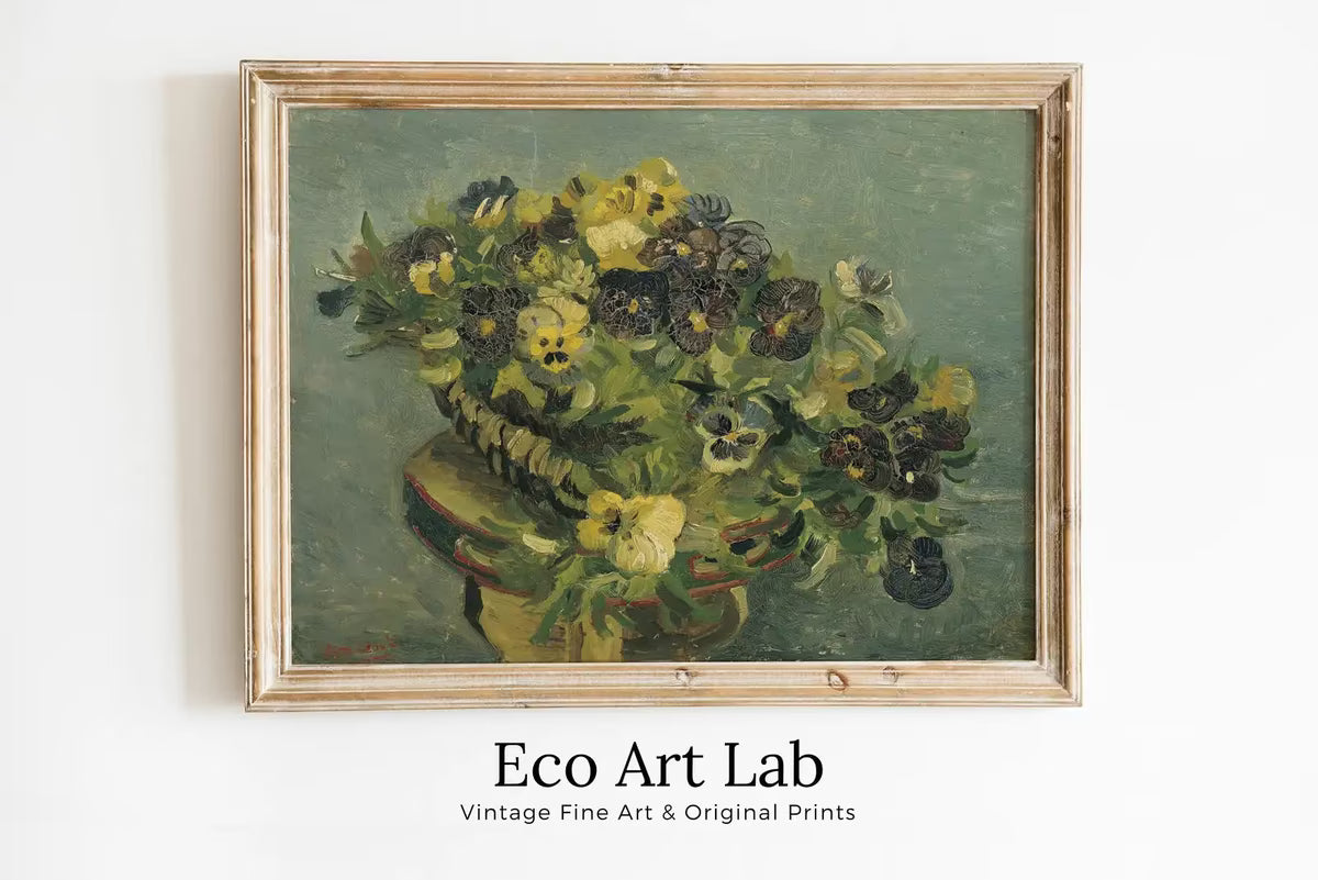 Vincent van Gogh "Basket of Pansies" Printable Famous Art Print. Instant Download van Gogh Vintage Wall Decor. Fine Art Floral Digital Print – Printable Wall Art