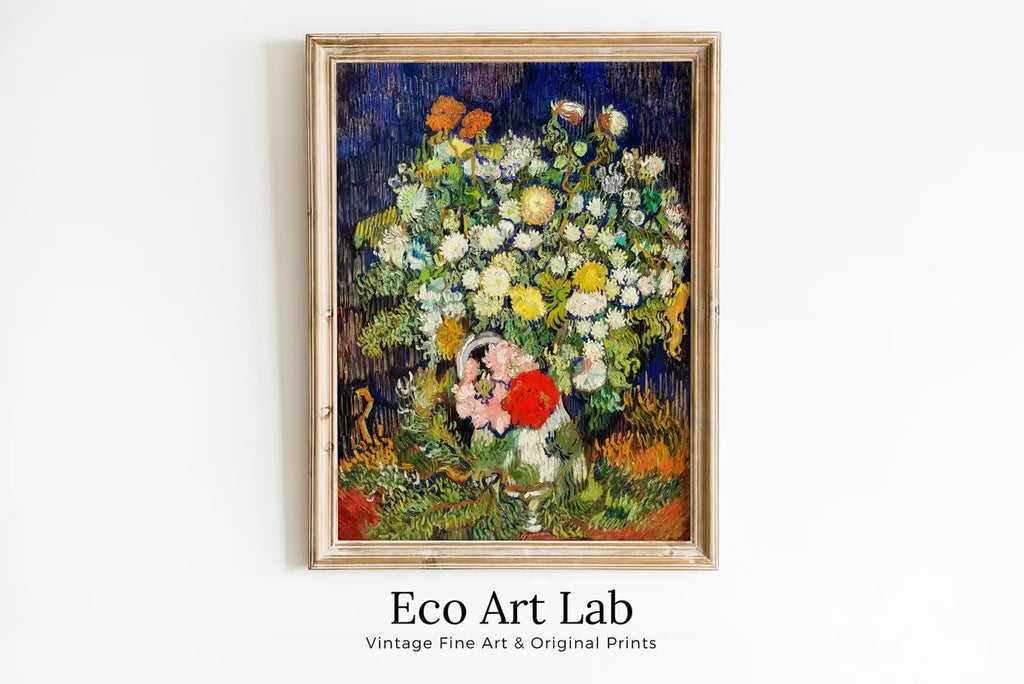 Vincent van Gogh Bouquet of Flowers in Vase Printable Famous Art Prints. Instant Download van Gogh Still Life Print. Vintage Floral Fine Art – Printable Wall Art