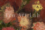 Detail view of artwork from Vincent van Gogh Bouquet of Flowers in Vase Printable Famous Art Prints. Vintage Floral Fine Art. Instant Download van Gogh Still Life. (variation 2)