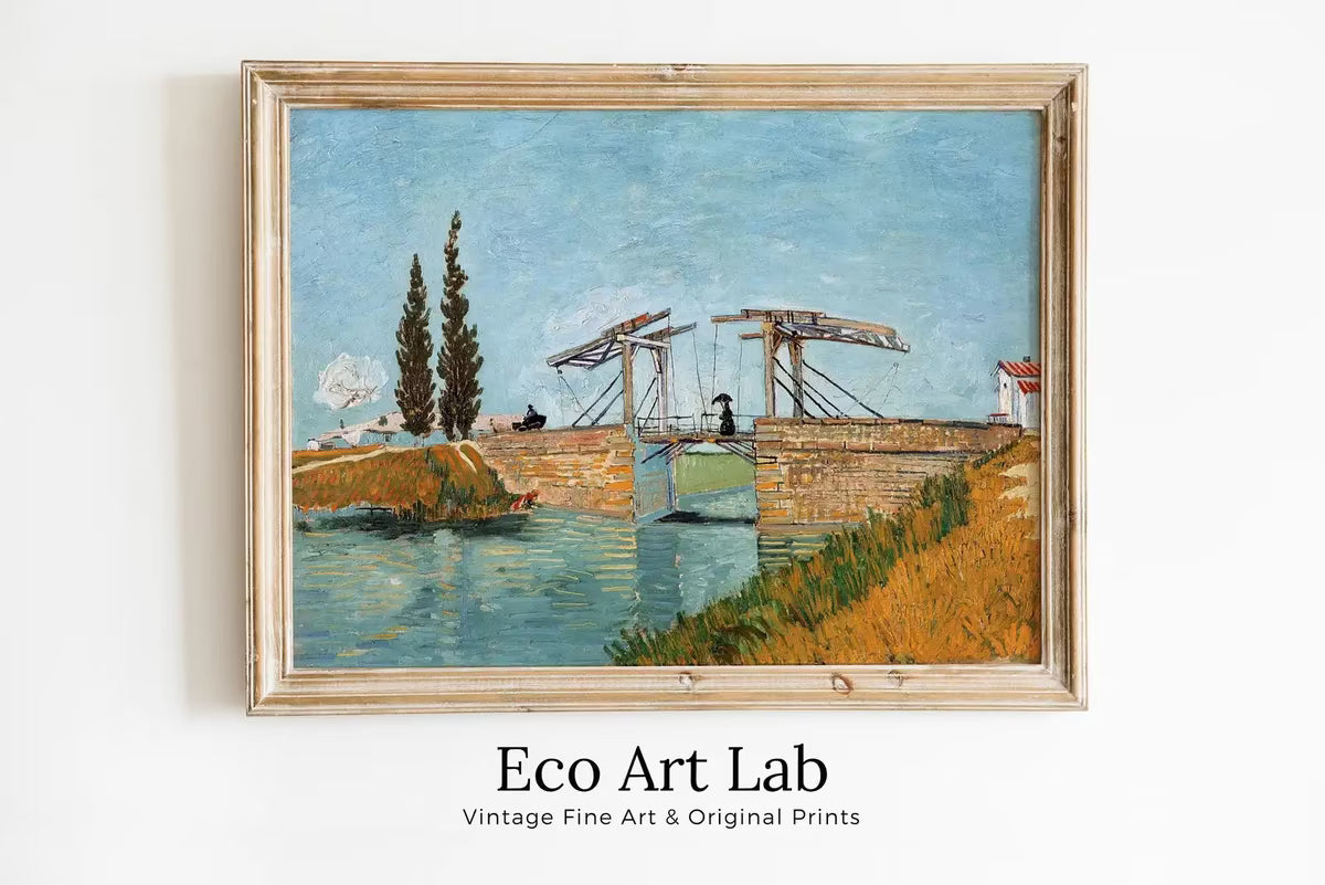 Vincent van Gogh Bridge Landscape Painting Printable Famous Art Print. Instant Download van Gogh Print Vintage Fine Art  – Printable Wall Art