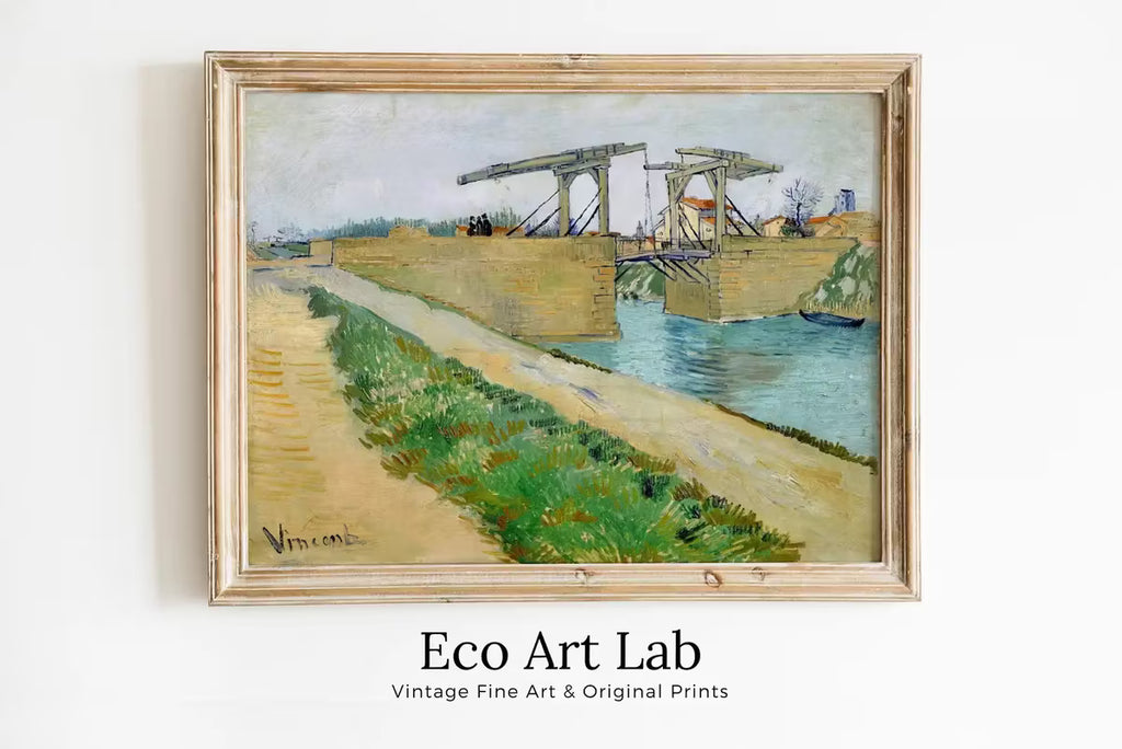 Vincent van Gogh Bridge Landscape Printable Famous Painting Art Print. Instant Download van Gogh Print Vintage Fine Art  – Printable Wall Art