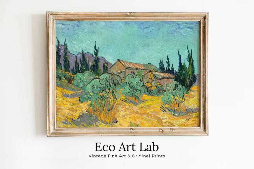 Vincent van Gogh Cabin & Trees Landscape. Printable Famous Art Prints. Instant Download van Gogh Print Vintage Painting. Fine Art Print – Printable Wall Art
