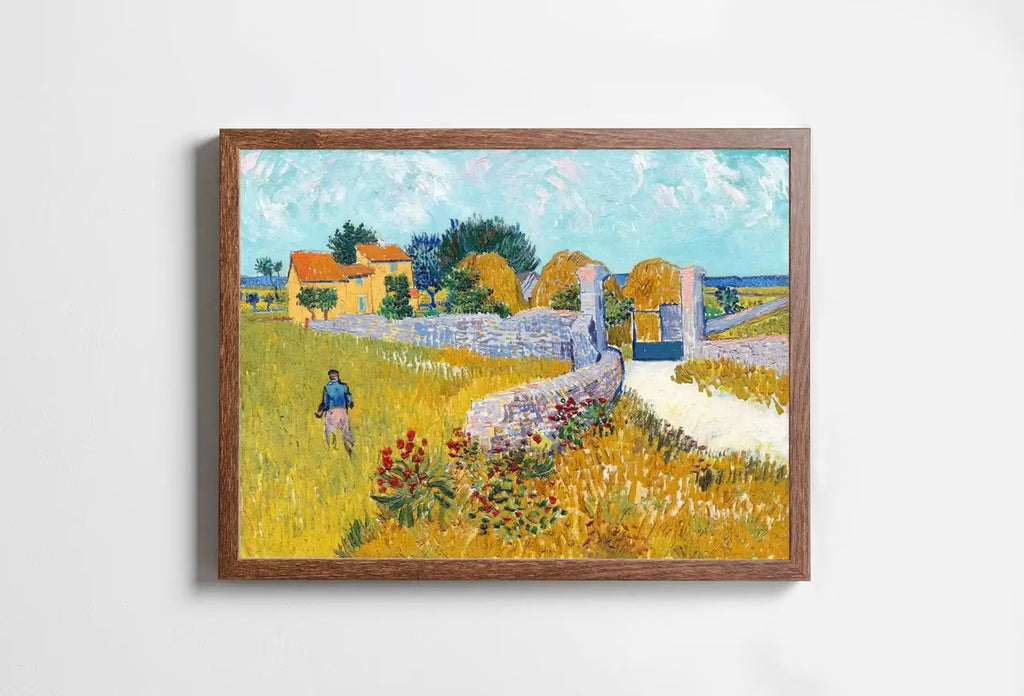 Vincent van Gogh Farmhouse in Provence Painting. Famous Printable Art. Instant Download van Gogh Vintage Landscape Fine Art  – Printable Wall Art