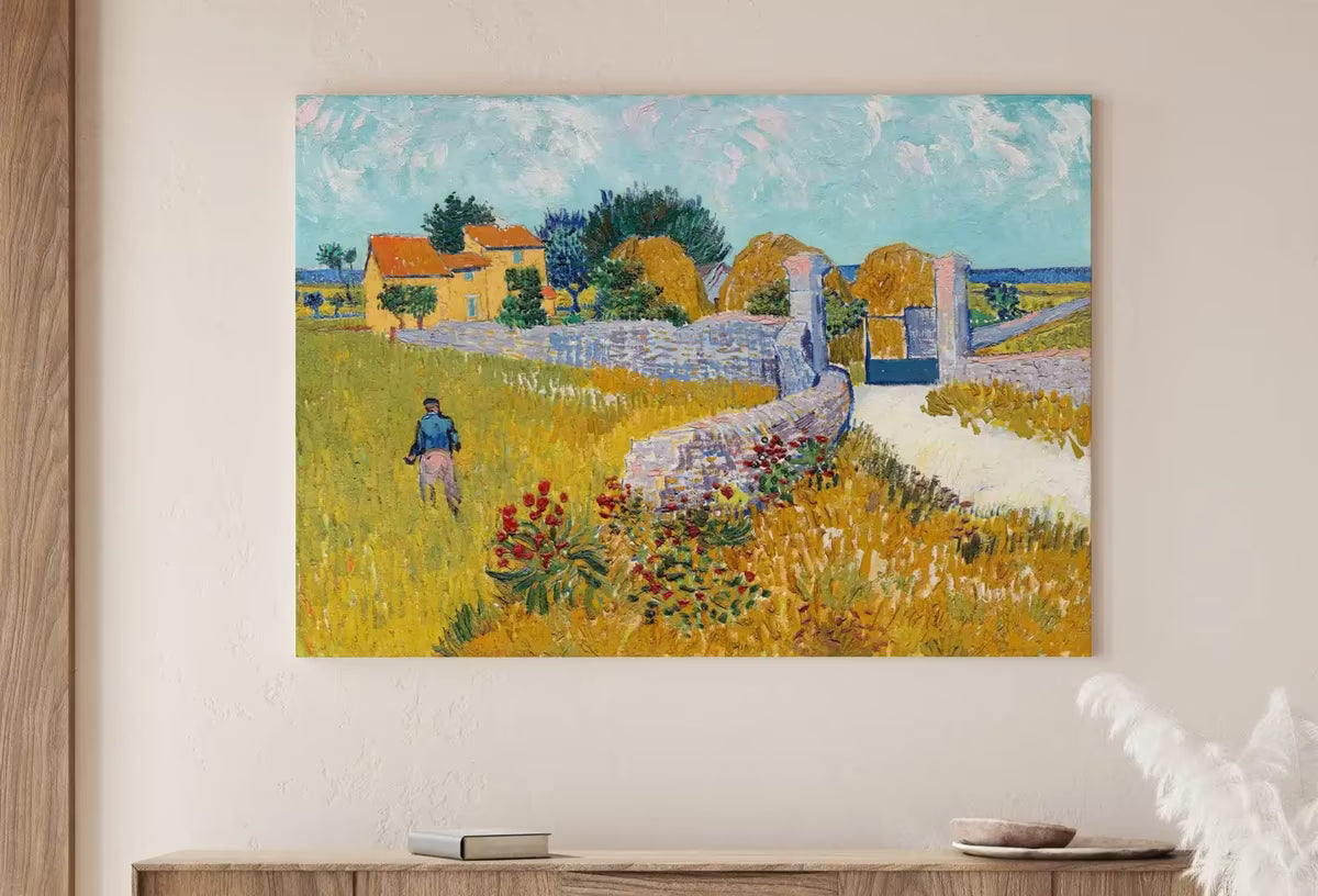Vincent van Gogh Farmhouse in Provence Painting. Famous Printable Art. Instant Download van Gogh Vintage Landscape Fine Art  – Printable Wall Art