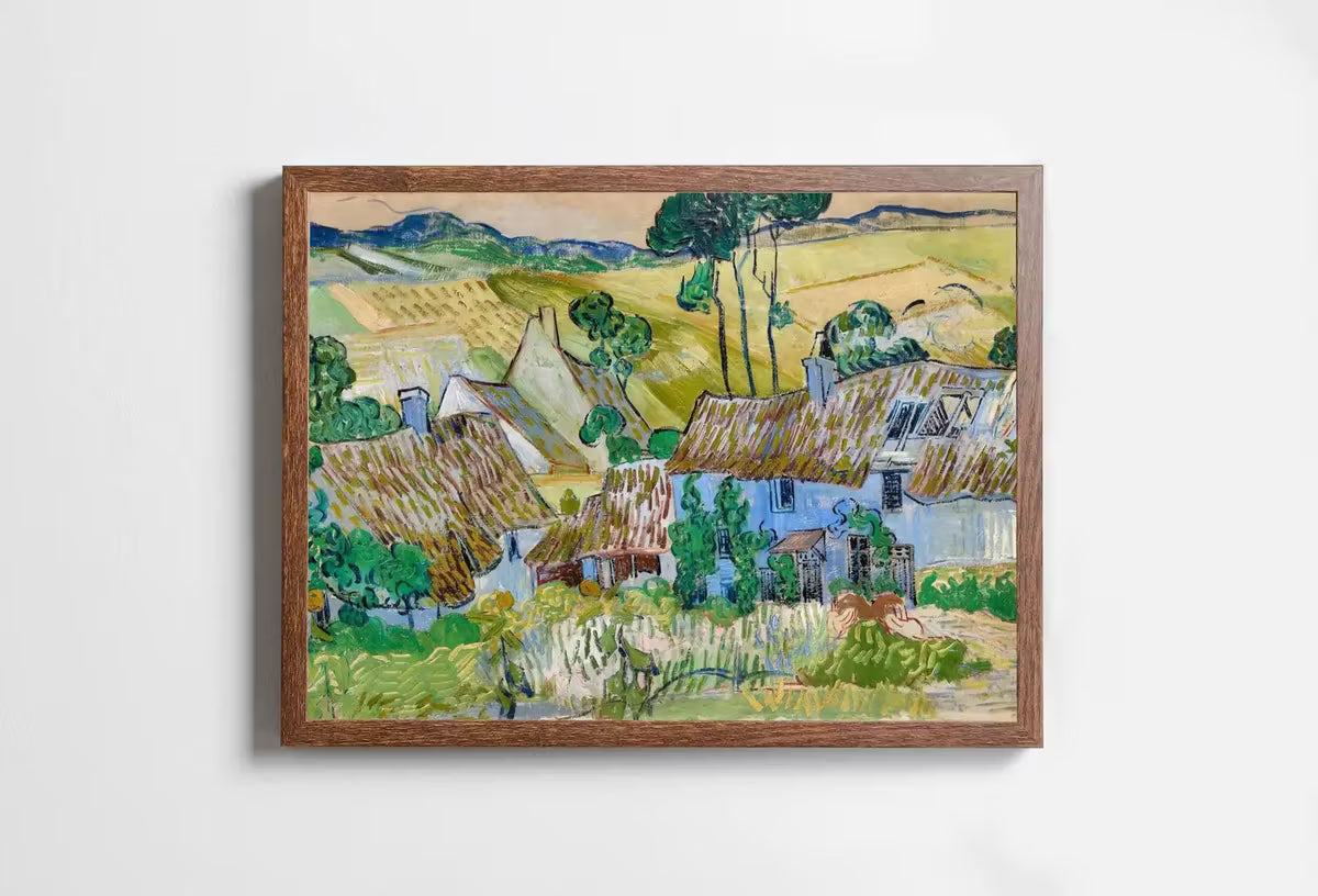 Vincent van Gogh Farms near Auvers Painting Printable Famous Art. Instant Download Farmhouse van Gogh Vintage Fine Art  – Printable Wall Art