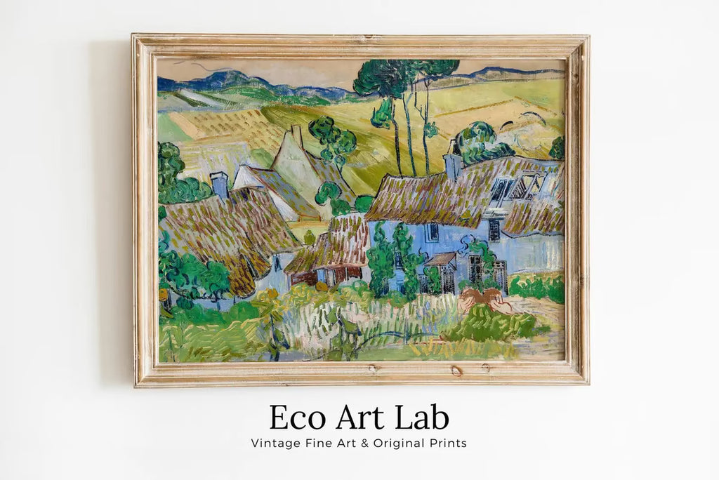 Vincent van Gogh Farms near Auvers Painting Printable Famous Art. Instant Download Farmhouse van Gogh Vintage Fine Art  – Printable Wall Art