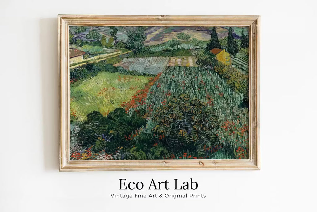 Vincent van Gogh Field with Poppies Printable Famous Art Prints. Instant Download van Gogh Print Vintage Spring Painting. Fine Art Print – Printable Wall Art