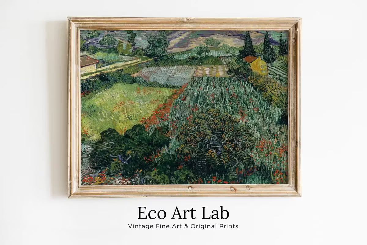Vincent van Gogh Field with Poppies Printable Famous Art Prints. Instant Download van Gogh Print Vintage Spring Painting. Fine Art Print – Printable Wall Art