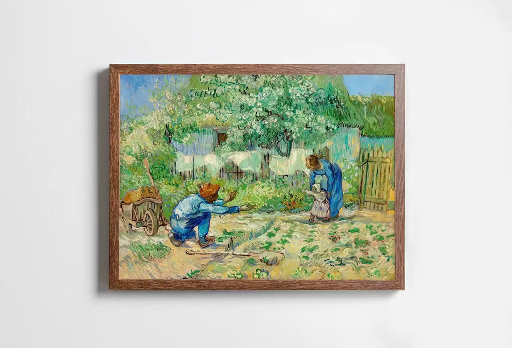 Vincent van Gogh "First Steps" Painting Printable Famous Art Print. Instant Download Farmhouse van Gogh Vintage Fine Art  – Printable Wall Art