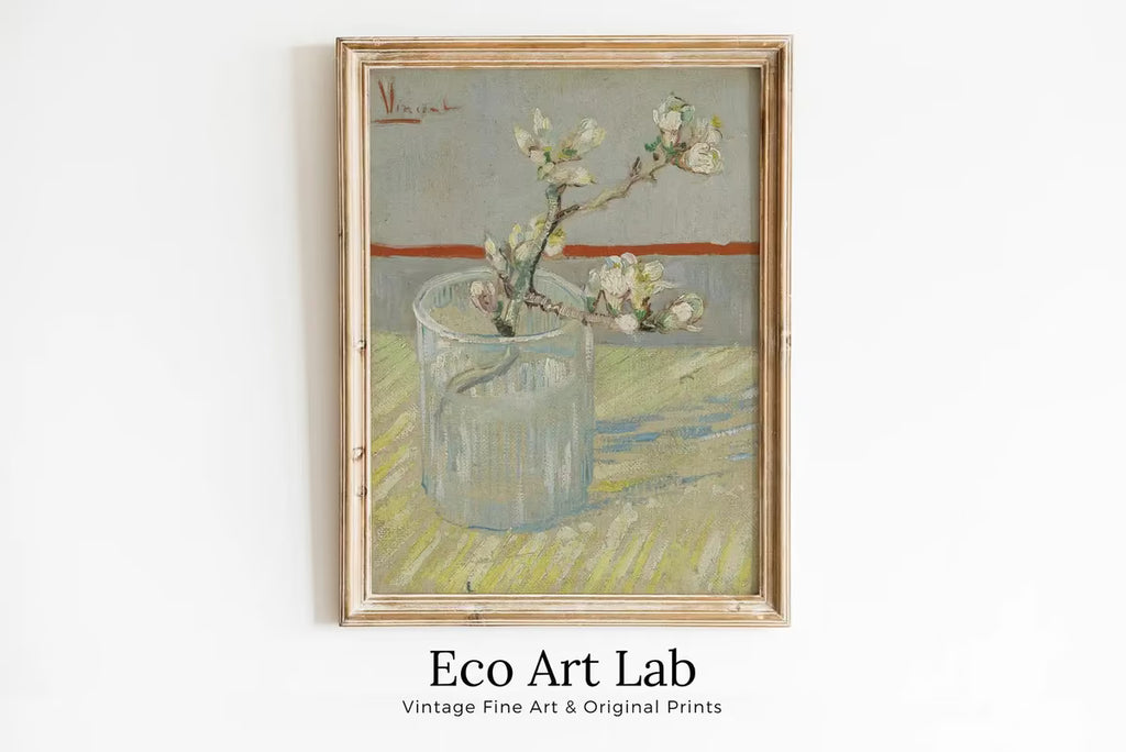 Vincent van Gogh Flowering Almond in a Glass. Famous Printable Art. Instant Download van Gogh Print. Vintage Botanical Art. Fine Art Print – Printable Wall Art