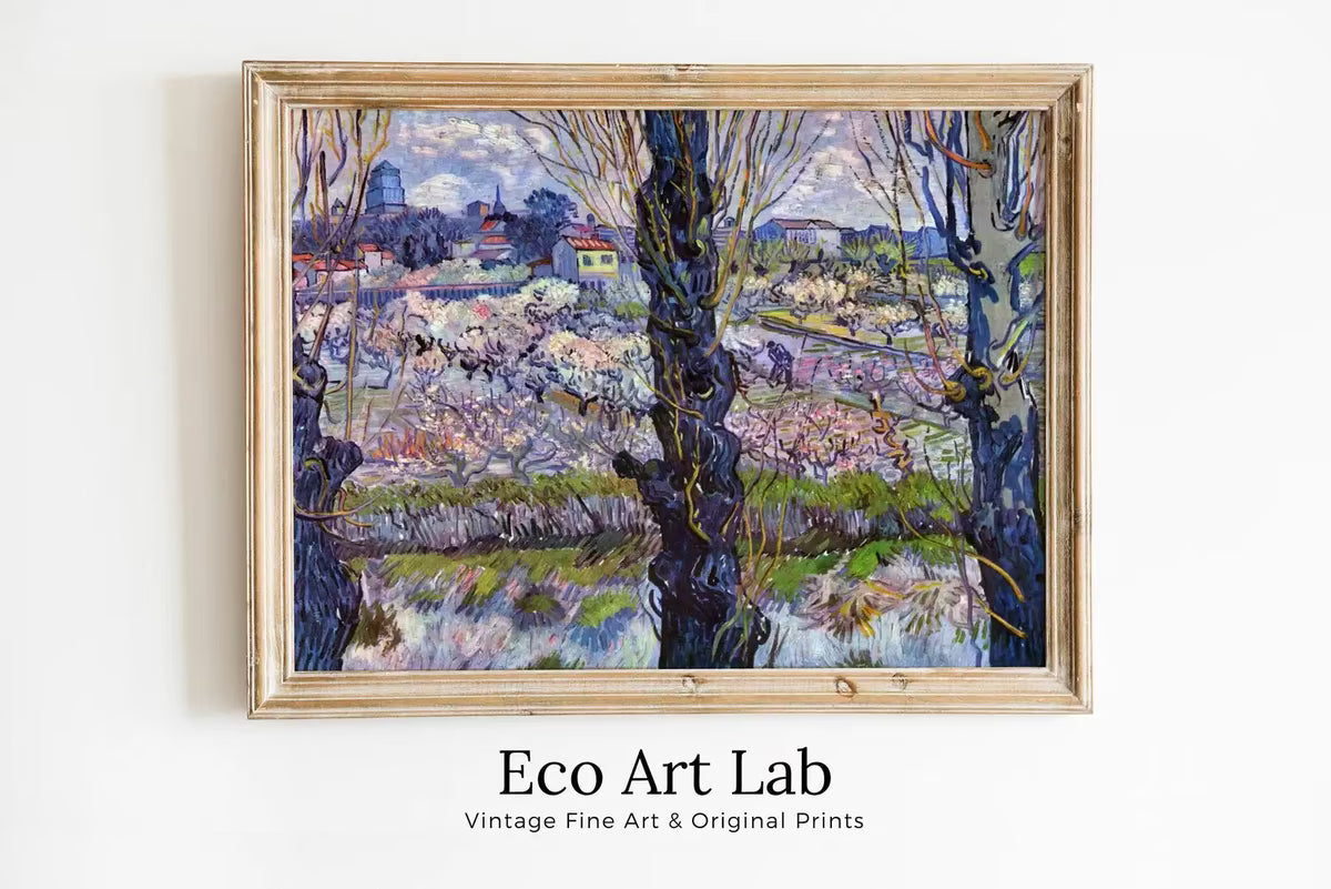 Vincent van Gogh Flowering Orchards Famous Painting. Instant Download Vintage Decor. Van Gogh Botanical Printable Vintage Floral Wall Art. – Printable Wall Art