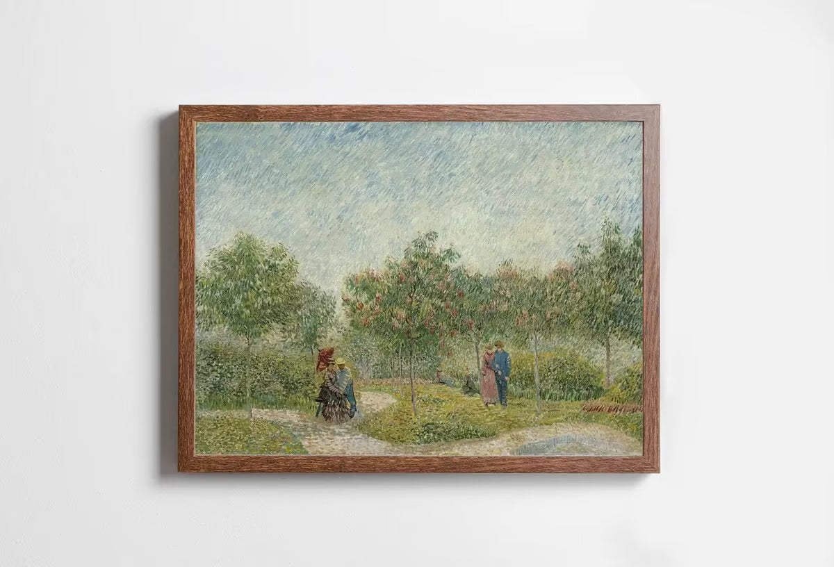Vincent van Gogh Garden with Lovers Famous Painting. Instant Download Vintage Art. Van Gogh Botanical Printable Art. Vintage Floral Poster – Printable Wall Art