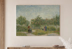 Detail view of artwork from Vincent van Gogh Garden with Lovers Famous Painting. Instant Download Vintage Art. Van Gogh Botanical Printable Art. Vintage Floral Poster. (variation 1)
