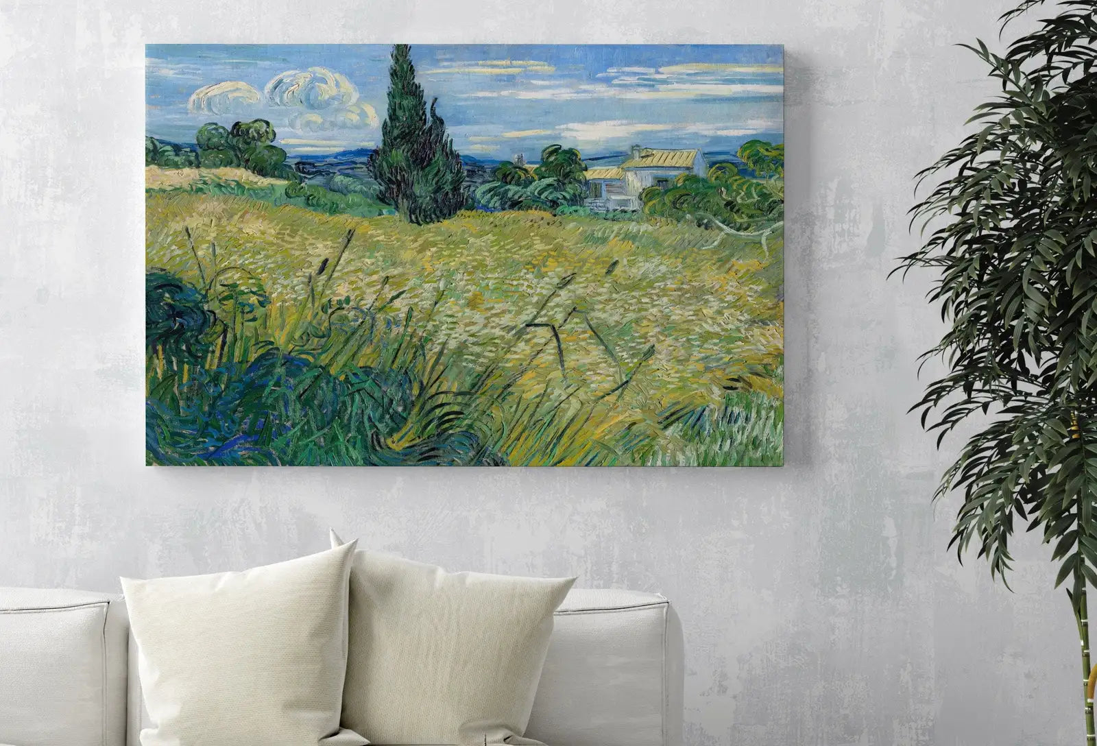 Vincent van Gogh Green Wheat Field with Cypress Printable Famous Art Print. Instant Download van Gogh Print Vintage Art Landscape Painting. – Printable Wall Art Digital Download