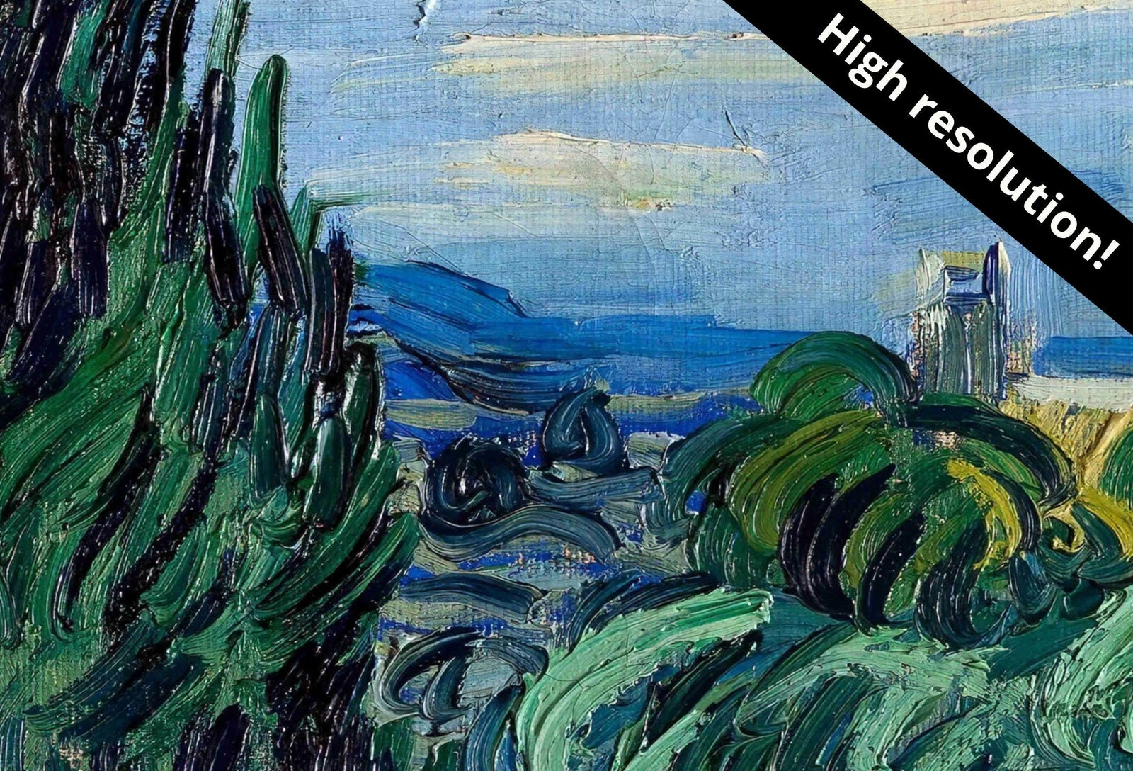Vincent van Gogh Green Wheat Field with Cypress Printable Famous Art Print. Instant Download van Gogh Print Vintage Art Landscape Painting. – Printable Wall Art Digital Download