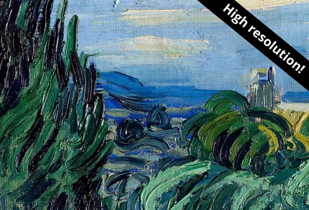 Vincent van Gogh Green Wheat Field with Cypress Printable Famous Art Print. Instant Download van Gogh Print Vintage Art Landscape Painting. – Printable Wall Art