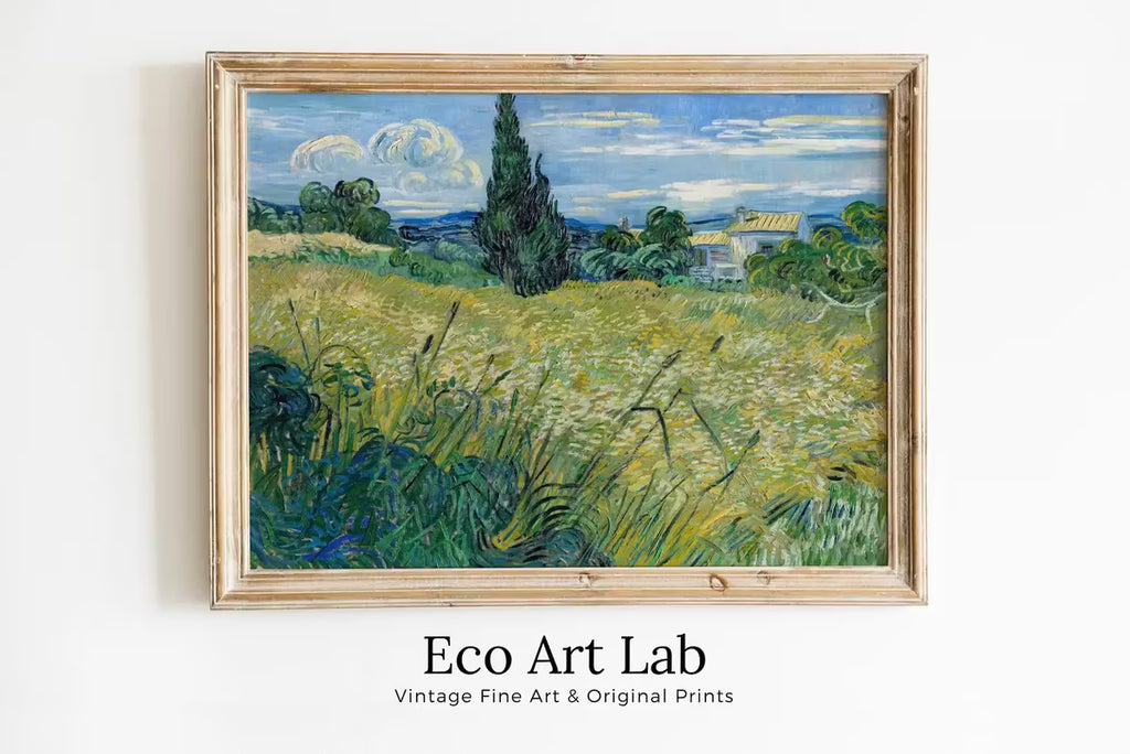 Vincent van Gogh Green Wheat Field with Cypress Printable Famous Art Print. Instant Download van Gogh Print Vintage Art Landscape Painting. – Printable Wall Art