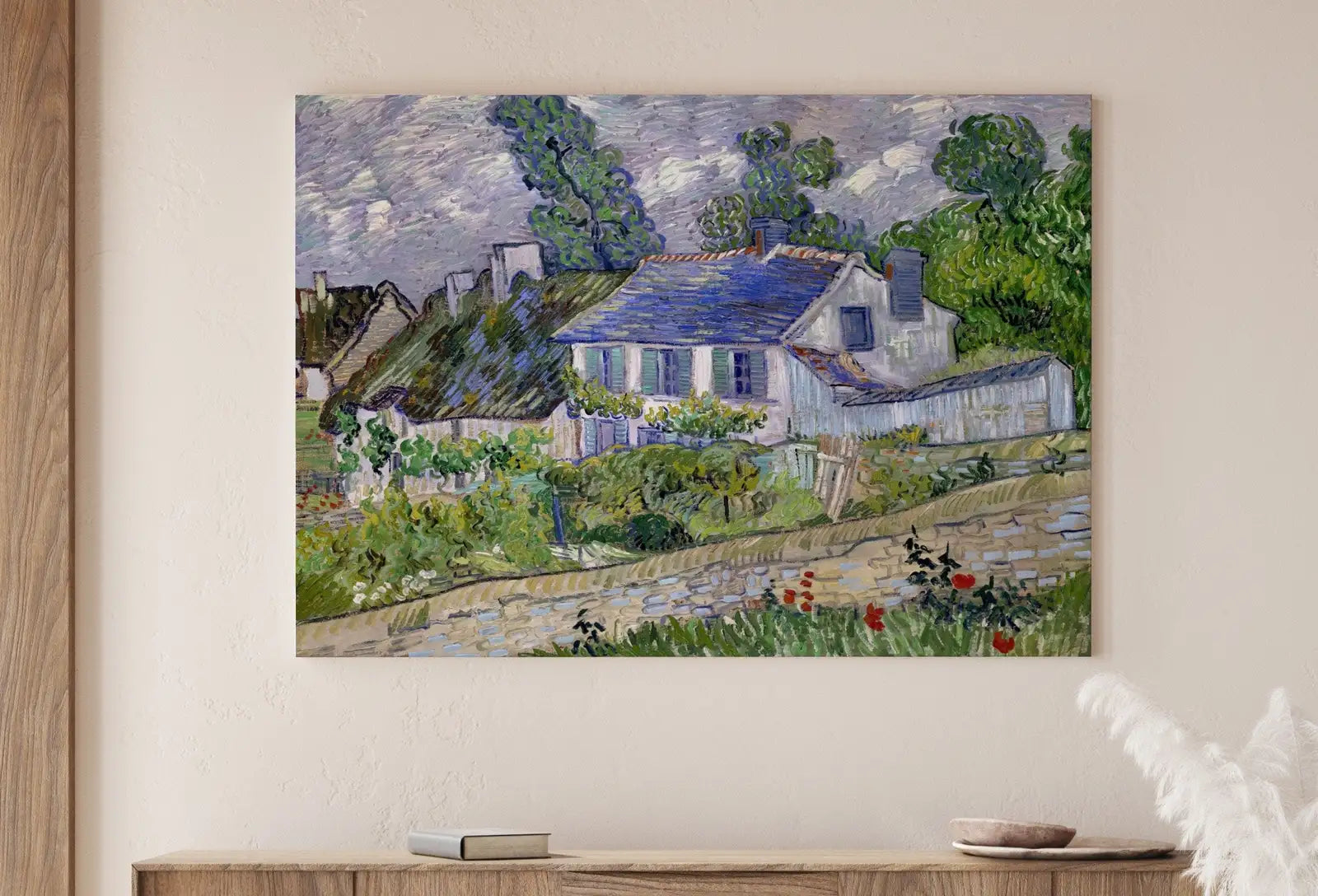 Vincent van Gogh Houses at Auvers Painting Printable Famous Art. Instant Download Farmhouse van Gogh Vintage Fine Art Digital Download – Printable Wall Art Digital Download – Digital Download