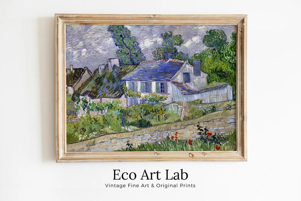 Vincent van Gogh Houses at Auvers Painting Printable Famous Art. Instant Download Farmhouse van Gogh Vintage Fine Art Digital Download – Printable Wall Art Digital Download – Digital Download