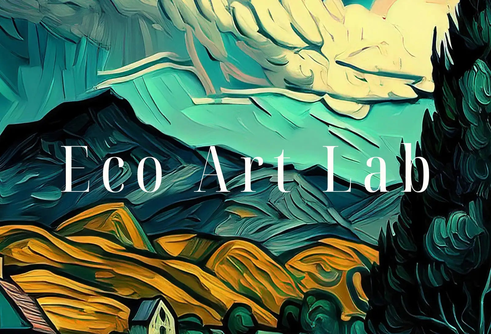 Art numérique paysage inspiré par Vincent van Gogh. Téléchargement instantané d’une impression d’art numérique de van Gogh pour la décoration murale. Fine art print.