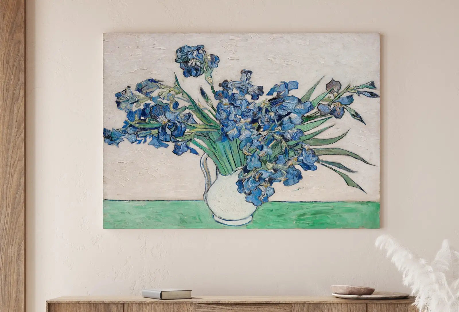Tableau célèbre de Vincent van Gogh “Iris”. Impression d’art de Van Gogh imprimable. Décoration murale vintage. Impression d’art floral.