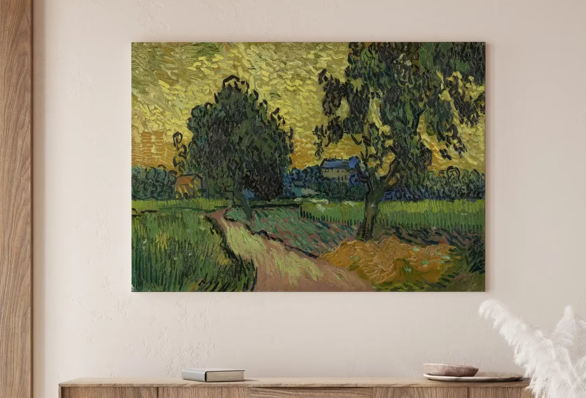 Vincent van Gogh Landscape at Twilight. Printable Famous Art Print. Instant Download van Gogh Print. Vintage Art. Country Landscape Painting – Printable Wall Art