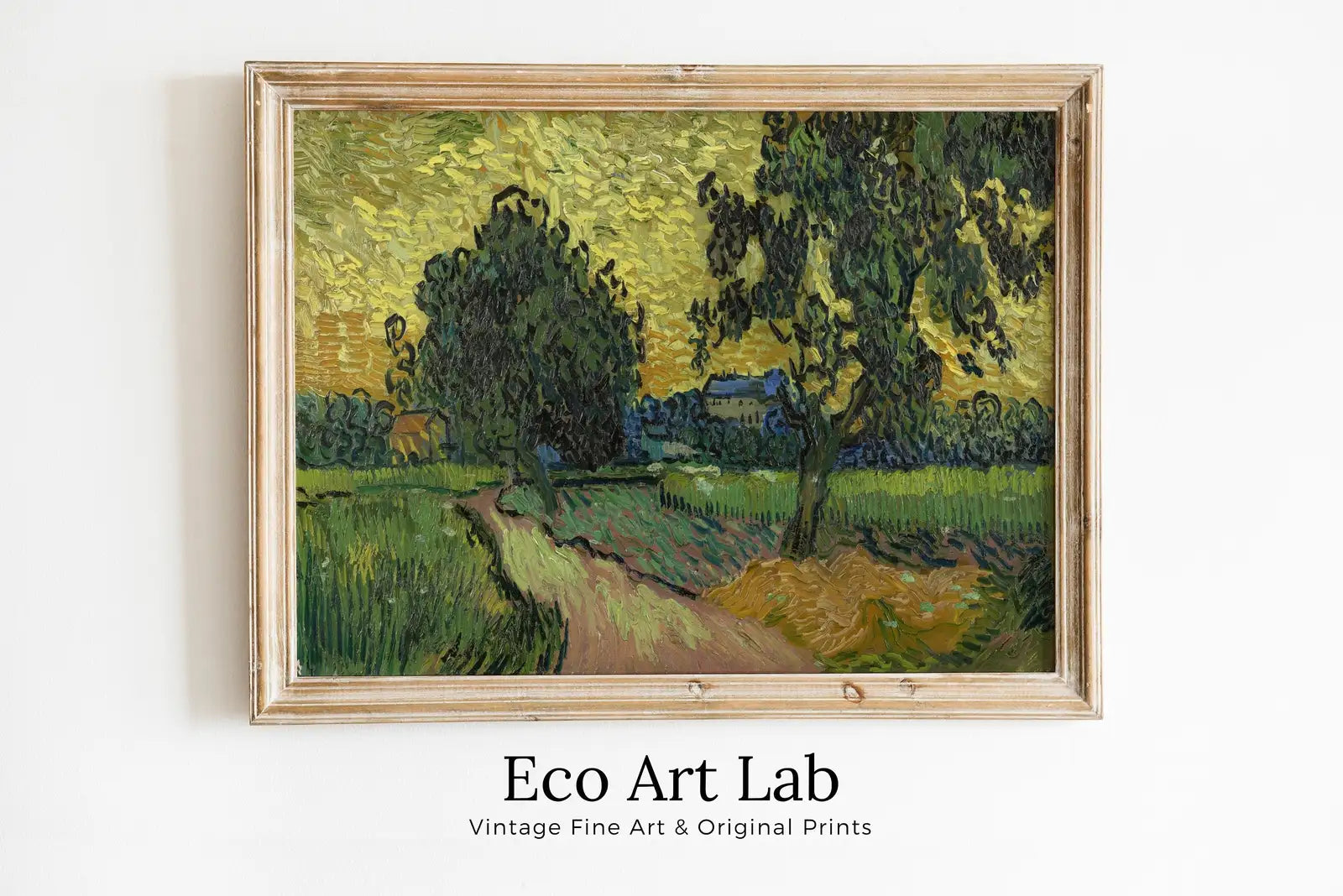 Vincent van Gogh Landscape at Twilight. Printable Famous Art Print. Instant Download van Gogh Print. Vintage Art. Country Landscape Painting – Printable Wall Art Digital Download