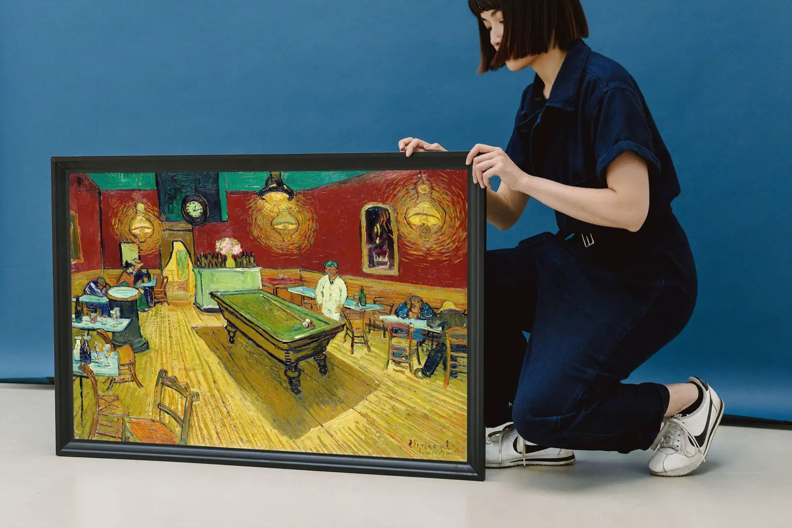 Reproduction d’art célèbre : Le Café de nuit de Vincent van Gogh - Téléchargement instantané, style vintage pour la décoration murale.