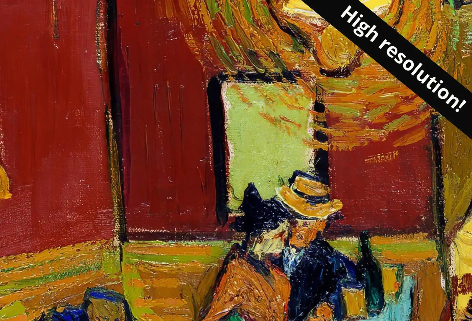 Reproduction d’art célèbre : Le Café de nuit de Vincent van Gogh - Téléchargement instantané, style vintage pour la décoration murale.