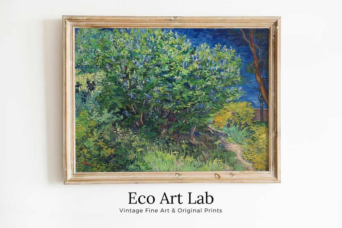 Vincent van Gogh Lilac Bush Famous Painting. Instant Download Vintage Decor. Van Gogh Botanical Printable Wall Art. Vintage Floral Poster – Printable Wall Art