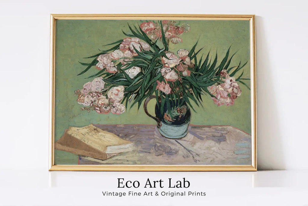 Vincent van Gogh "Oleanders" | Famous Printable Art | Instant Download | Vintage Still Life Painting | Floral Fine Art Print – Printable Wall Art Digital Download – Digital Download