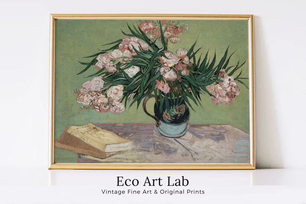 Vincent van Gogh "Oleanders" | Famous Printable Art | Instant Download | Vintage Still Life Painting | Floral Fine Art Print – Printable Wall Art