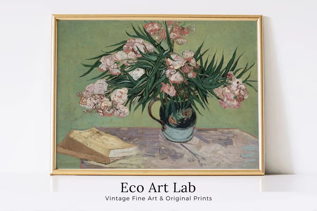 Vincent van Gogh "Oleanders" | Famous Printable Art | Instant Download | Vintage Still Life Painting | Floral Fine Art Print – Printable Wall Art