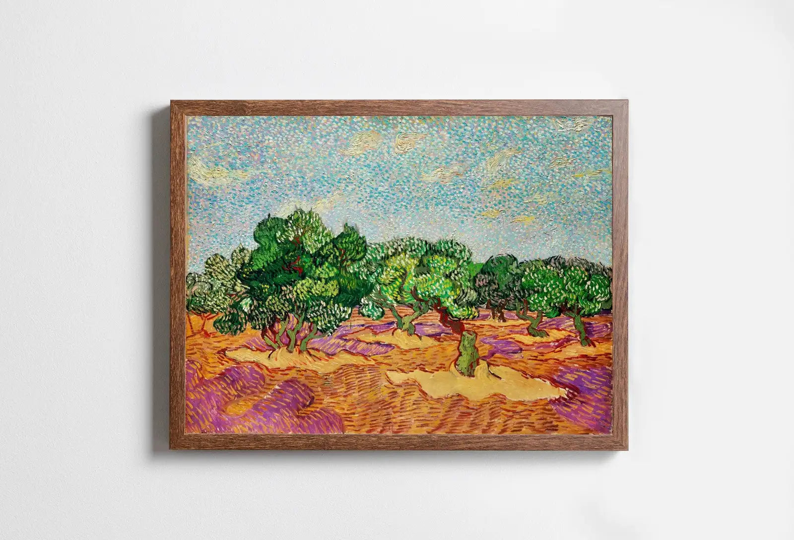 Tableau de paysage d’oliviers de Vincent van Gogh à imprimer. Téléchargement instantané de l’impression de van Gogh, peinture de printemps vintage. Tableau d’art ancien imprimable.