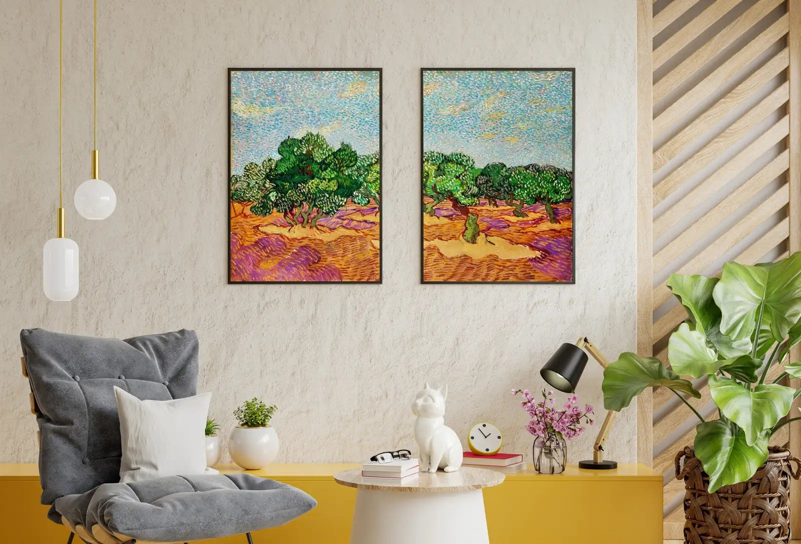 Vincent van Gogh Olive Trees Landscape Printable Famous Art. Set of 2 Prints. Instant Download van Gogh Print. Vintage Spring Painting – Printable Wall Art Set (Digital Download) – Digital Download