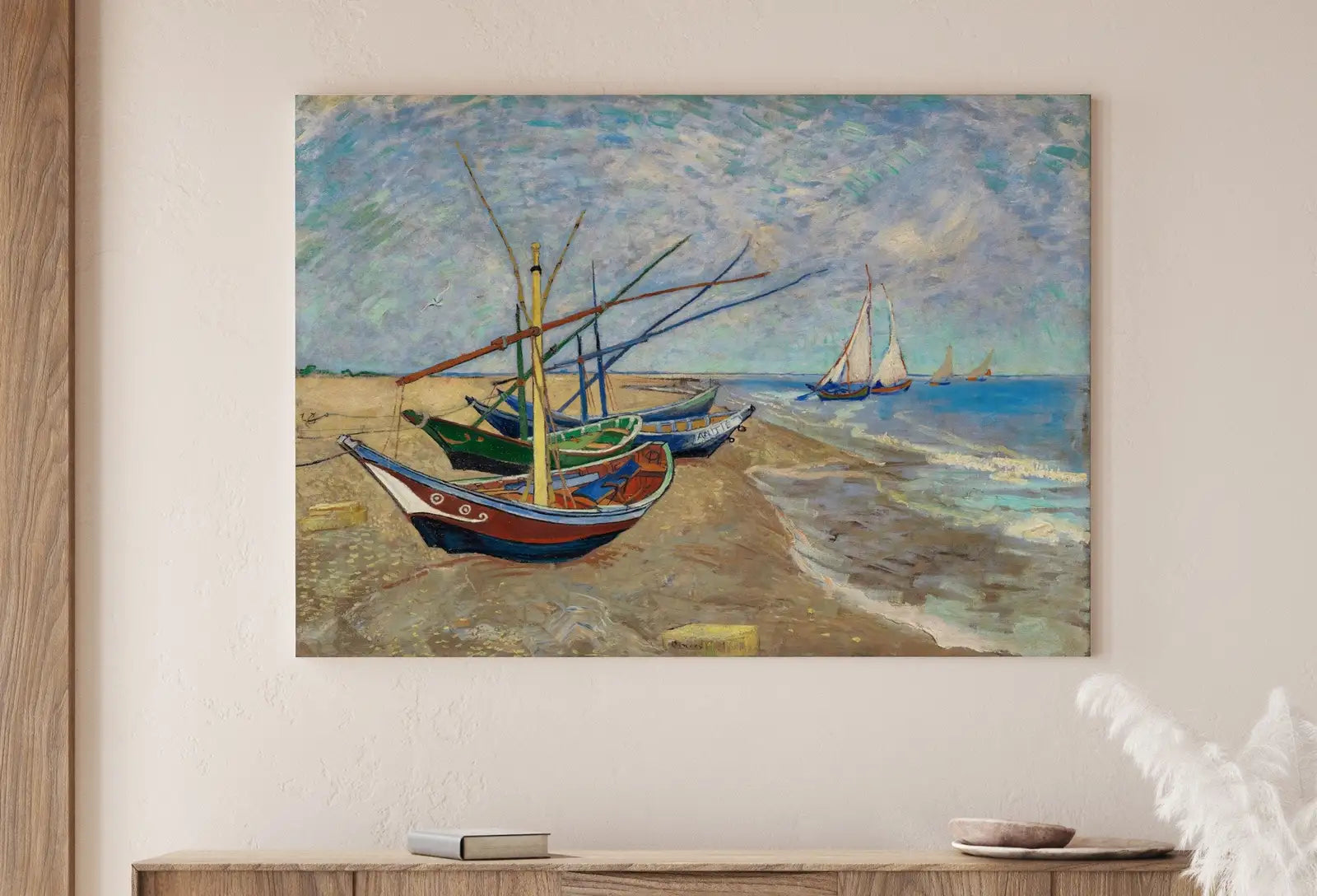 Vincent van Gogh Print Fishing Boats on the Beach Printable Famous Art Print. Instant Download van Gogh Vintage Painting Nautical Wall Decor – Printable Wall Art Digital Download – Digital Download