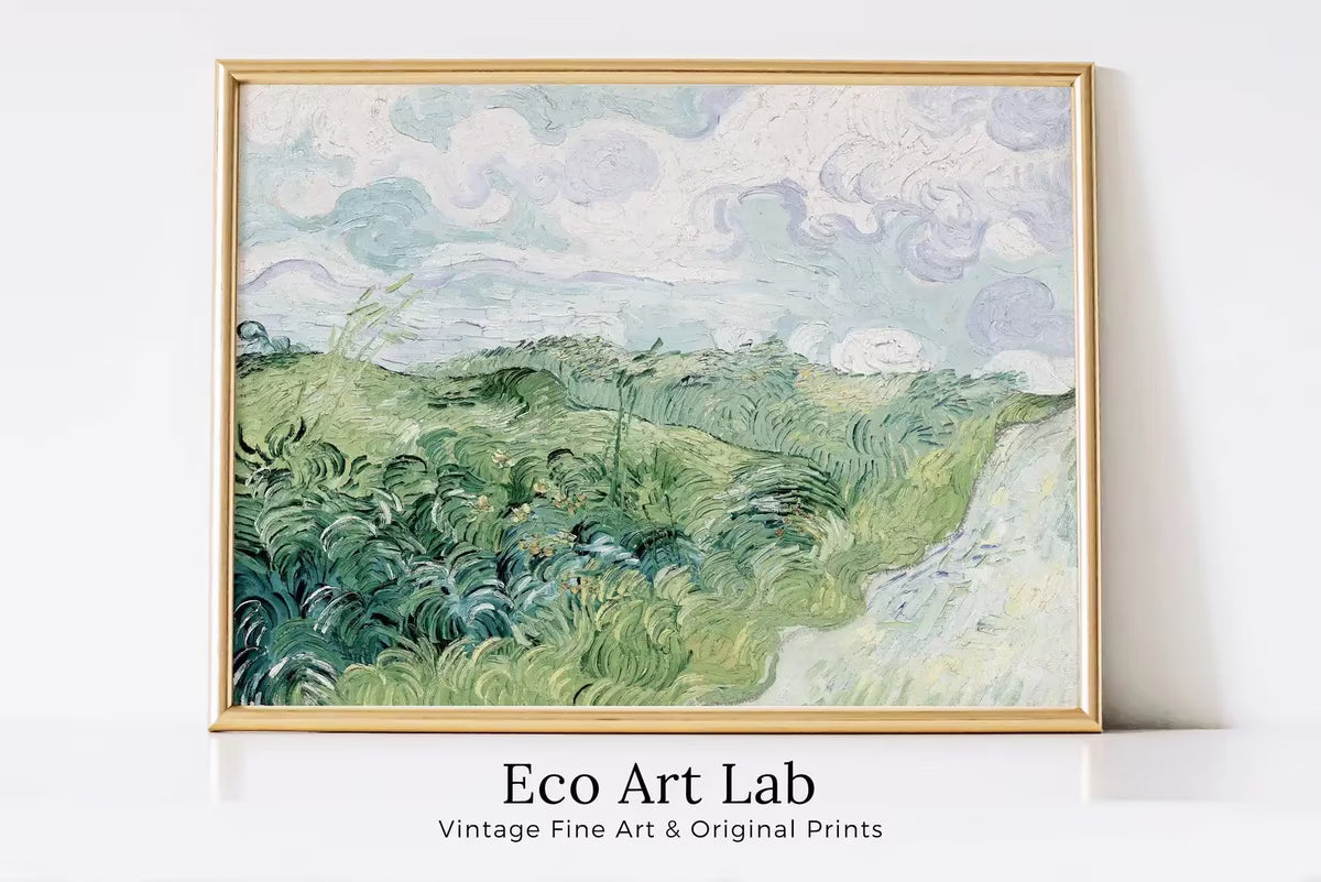 Vincent van Gogh Printable | Famous Art Print | Green Wheat Fields Painting | Instant Download | Vintage Spring Landscape – Printable Wall Art