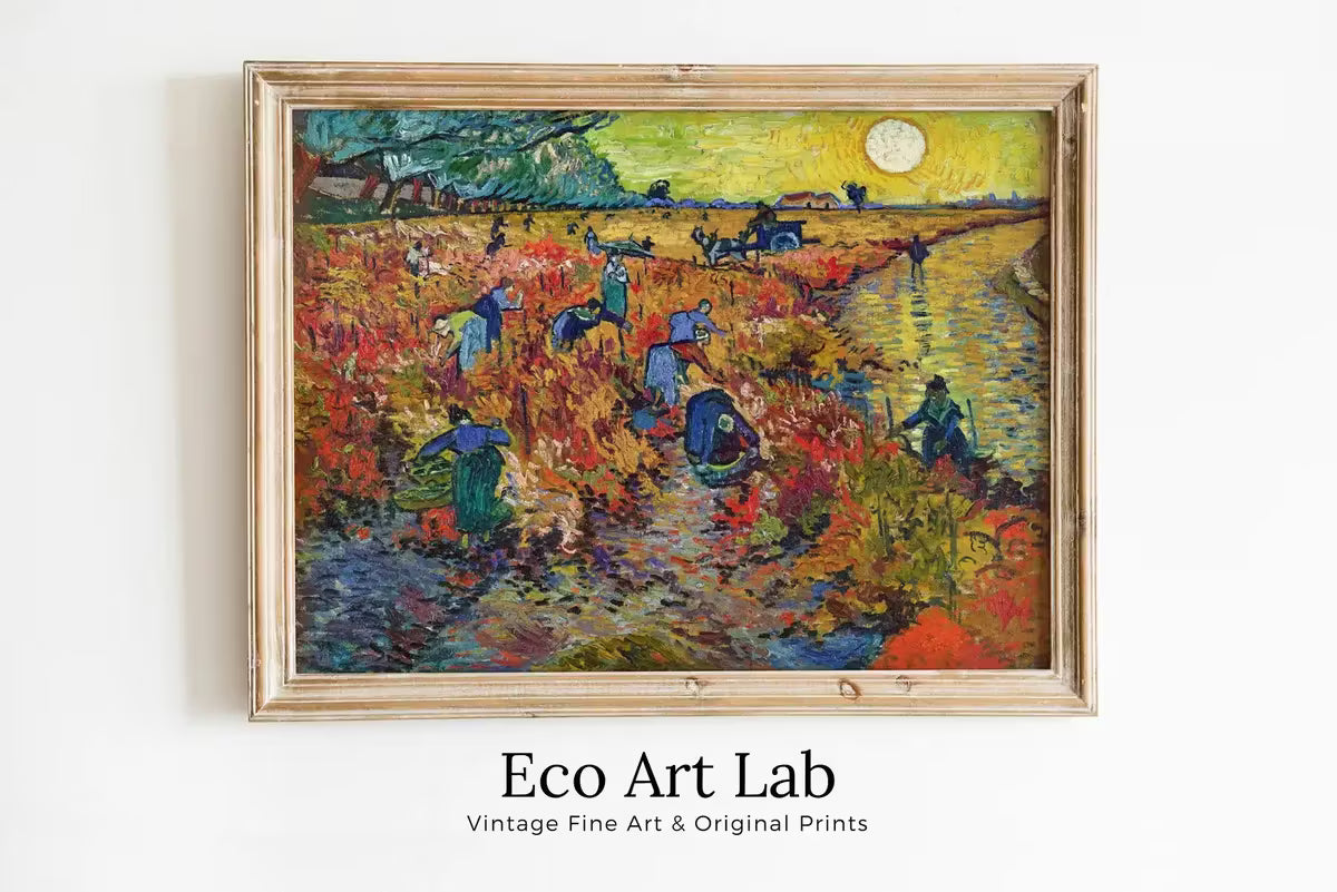 Vincent van Gogh Red Vineyard Landscape Printable Famous Art Prints. Instant Download van Gogh Print Vintage Spring Painting. Fine Art Print – Printable Wall Art