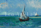 Vincent van Gogh Seascape with Boats. Printable Famous Art Print. Instant Download van Gogh Print. Vintage Nautical Painting. Fine Art Print – Printable Wall Art Digital Download