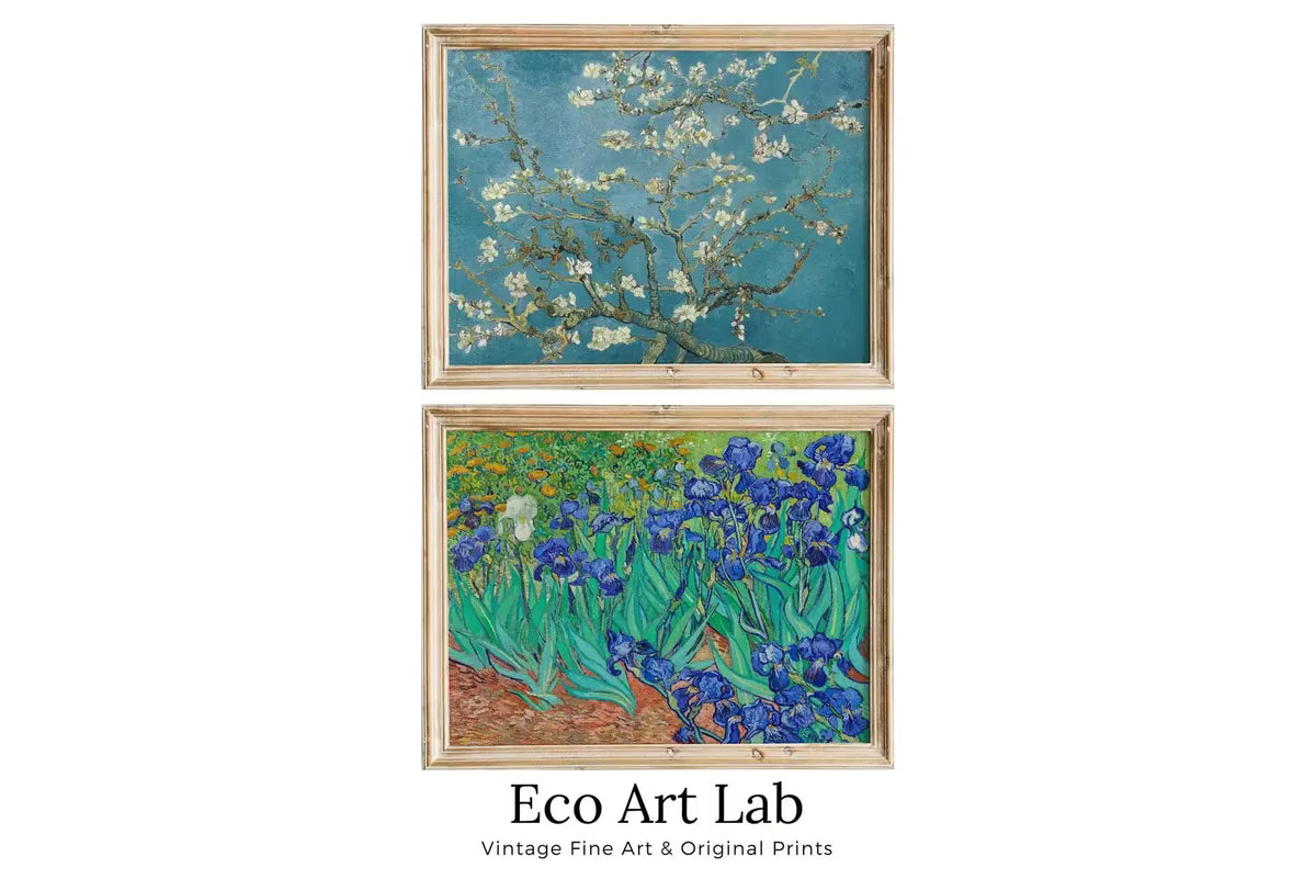 Vincent van Gogh Set of 2 Prints. Famous Paintings Printable 2 Piece Wall Art. Fine Art Prints. Instant Download Vintage Botanical Wall Art – Printable Wall Art Set