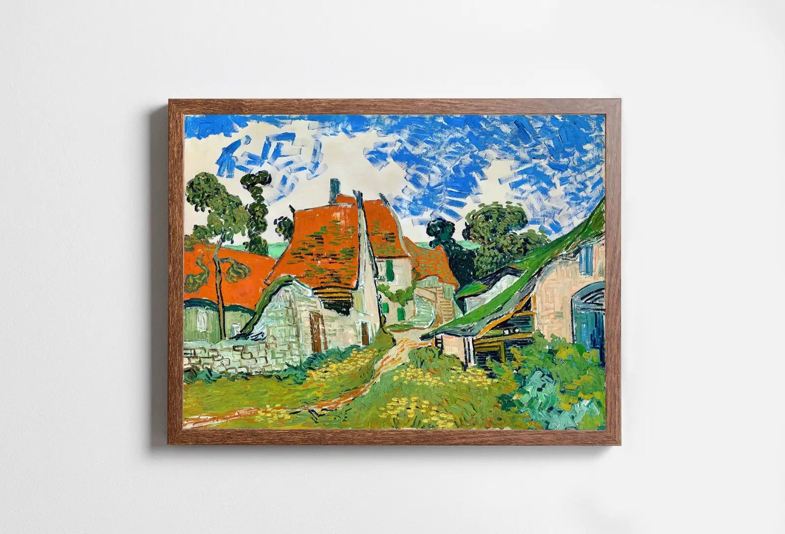 Vincent van Gogh Street in Auvers Painting Printable Famous Art. Instant Download Farmhouse van Gogh Vintage Fine Art Digital Download – Printable Wall Art Digital Download