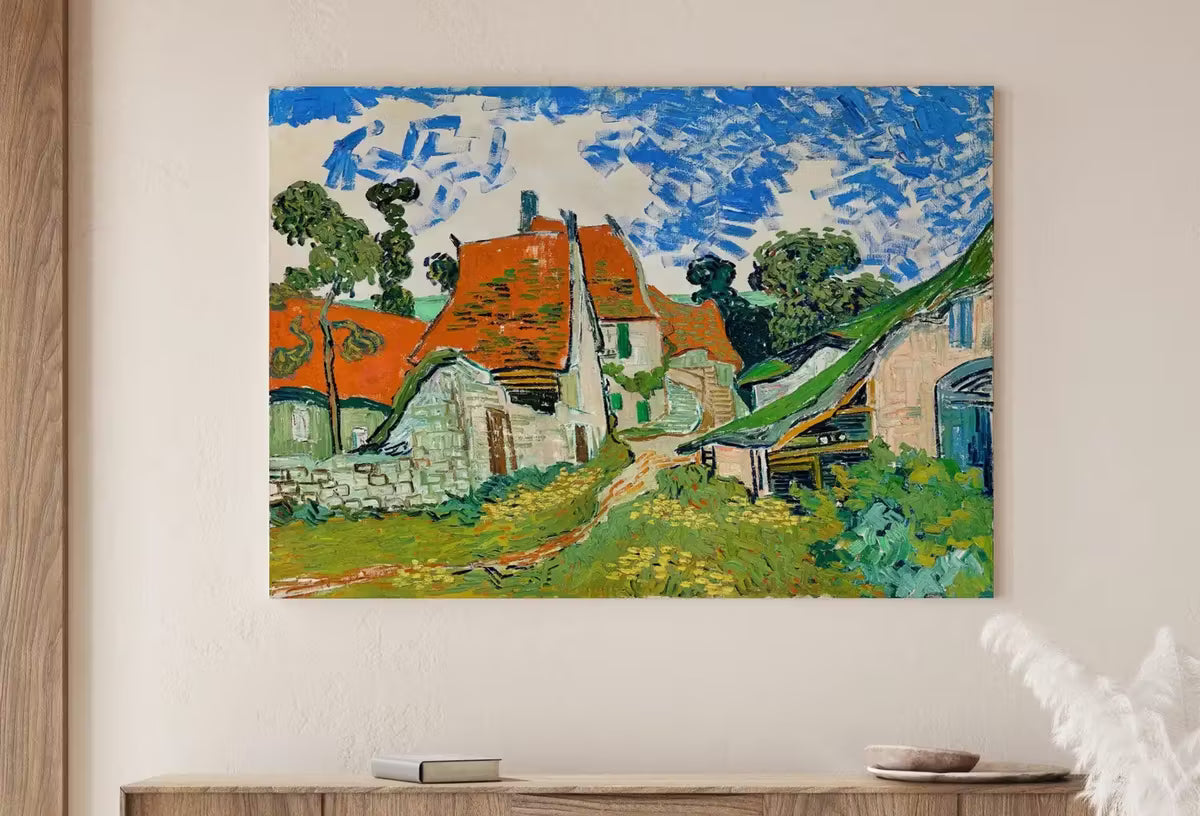 Vincent van Gogh Street in Auvers Painting Printable Famous Art. Instant Download Farmhouse van Gogh Vintage Fine Art  – Printable Wall Art