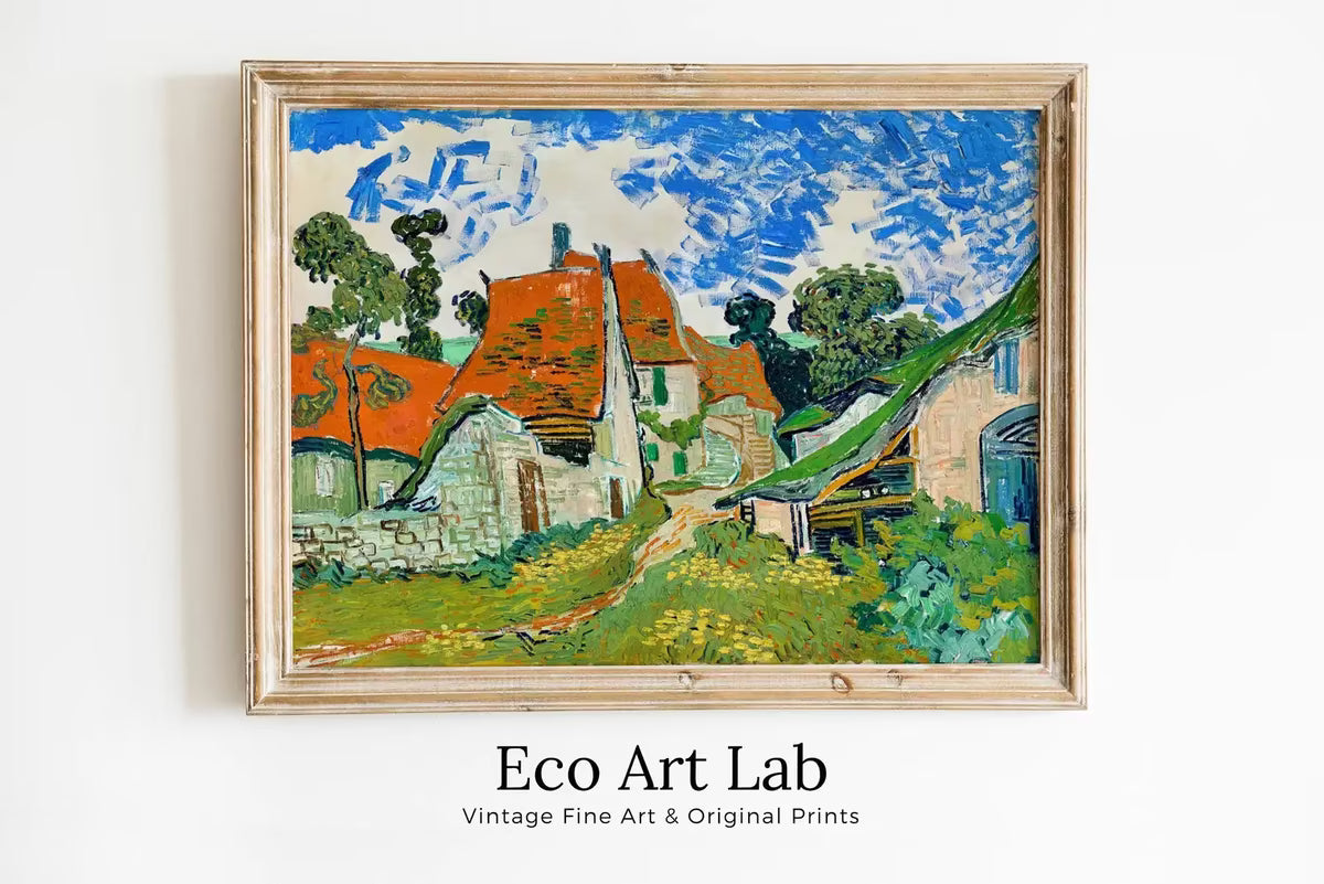 Vincent van Gogh Street in Auvers Painting Printable Famous Art. Instant Download Farmhouse van Gogh Vintage Fine Art  – Printable Wall Art