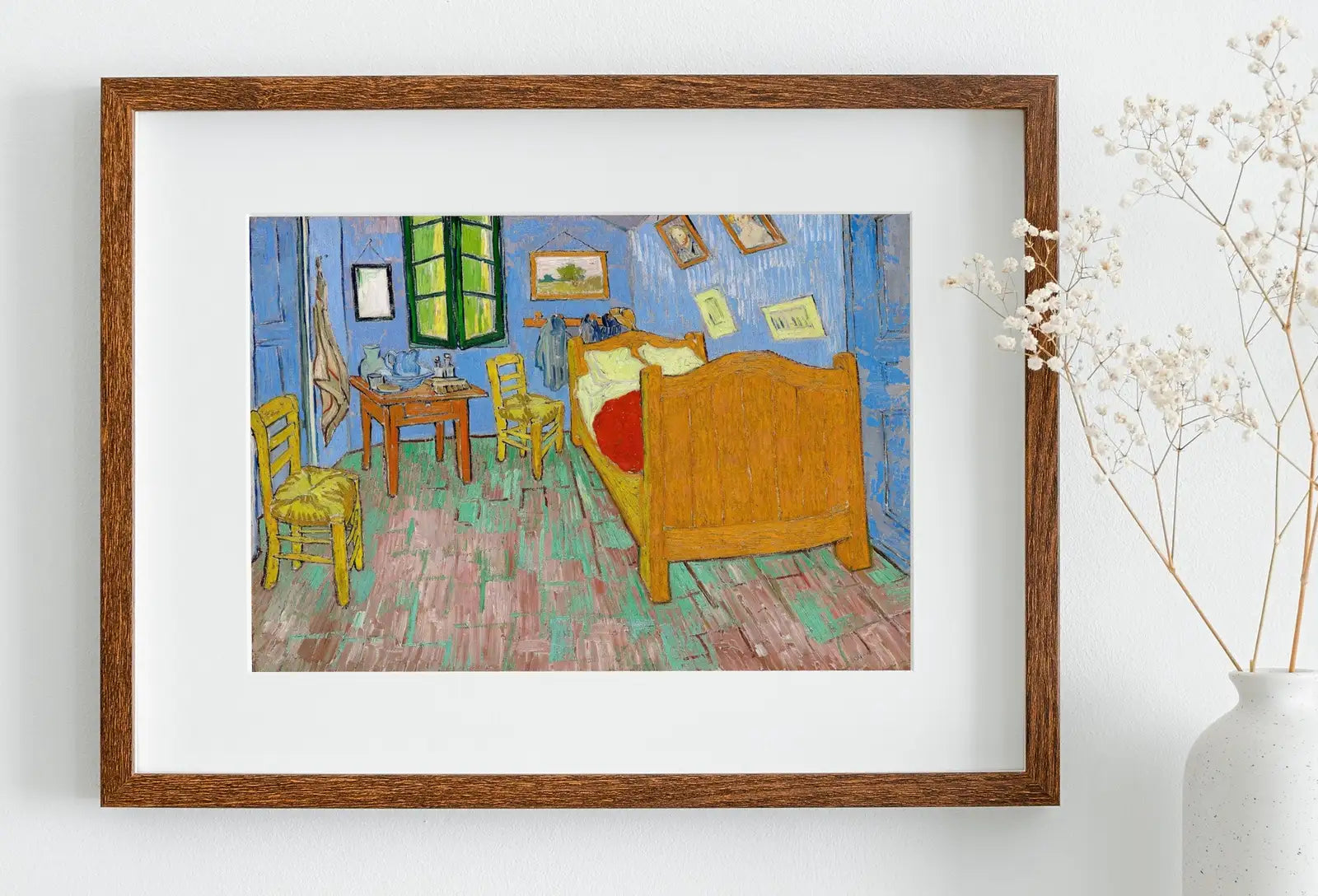 “La chambre” de Vincent van Gogh, tableau célèbre à télécharger. Tableau de Van Gogh à télécharger instantanément, décor mural vintage.