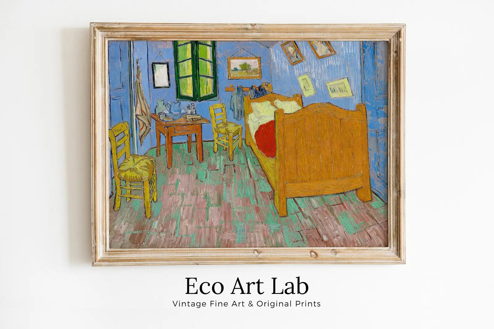 “La chambre” de Vincent van Gogh, tableau célèbre à télécharger. Tableau de Van Gogh à télécharger instantanément, décor mural vintage.