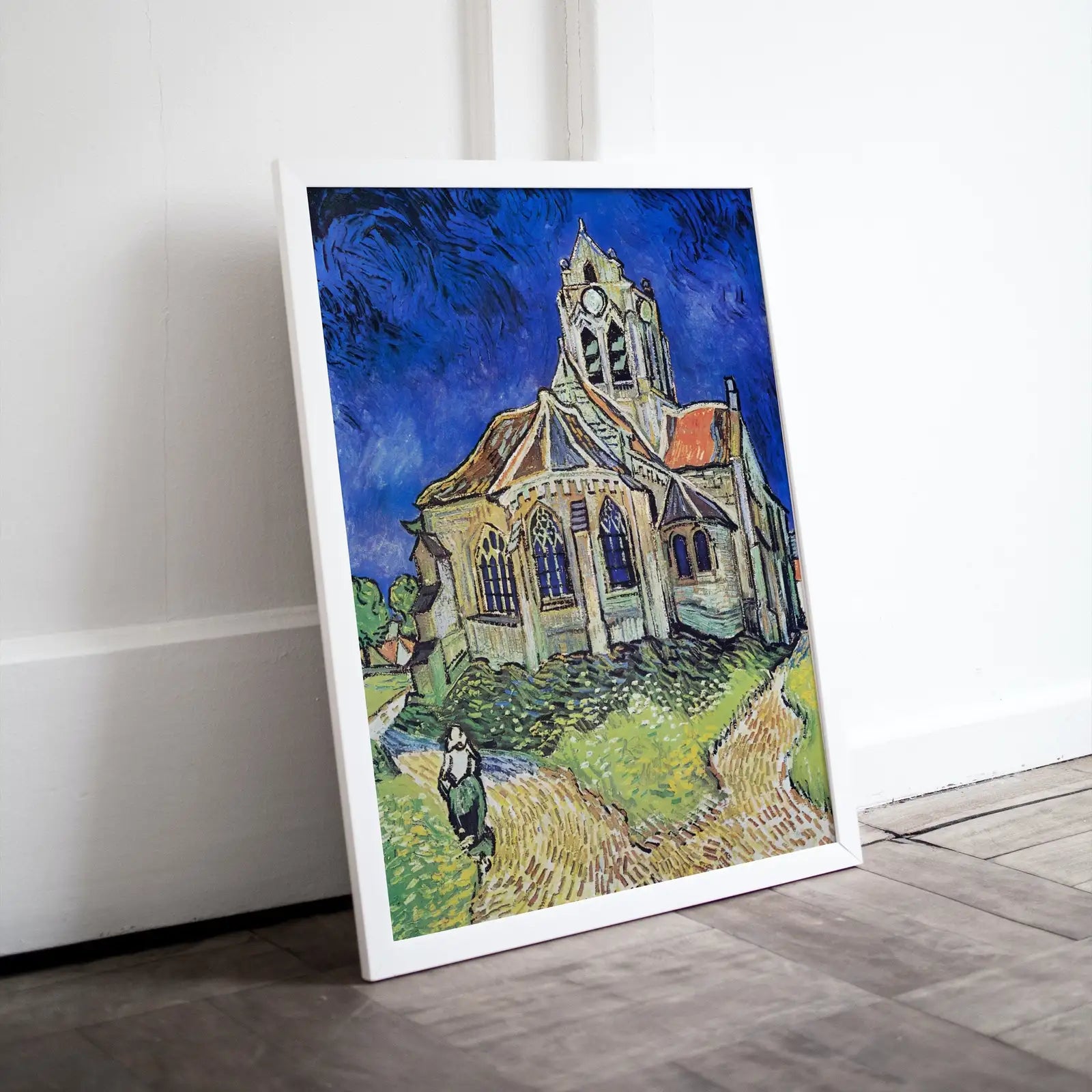 Reproduction d’art célèbre : L’église d’Auvers de Vincent van Gogh - Téléchargement instantané, style vintage pour la décoration murale.