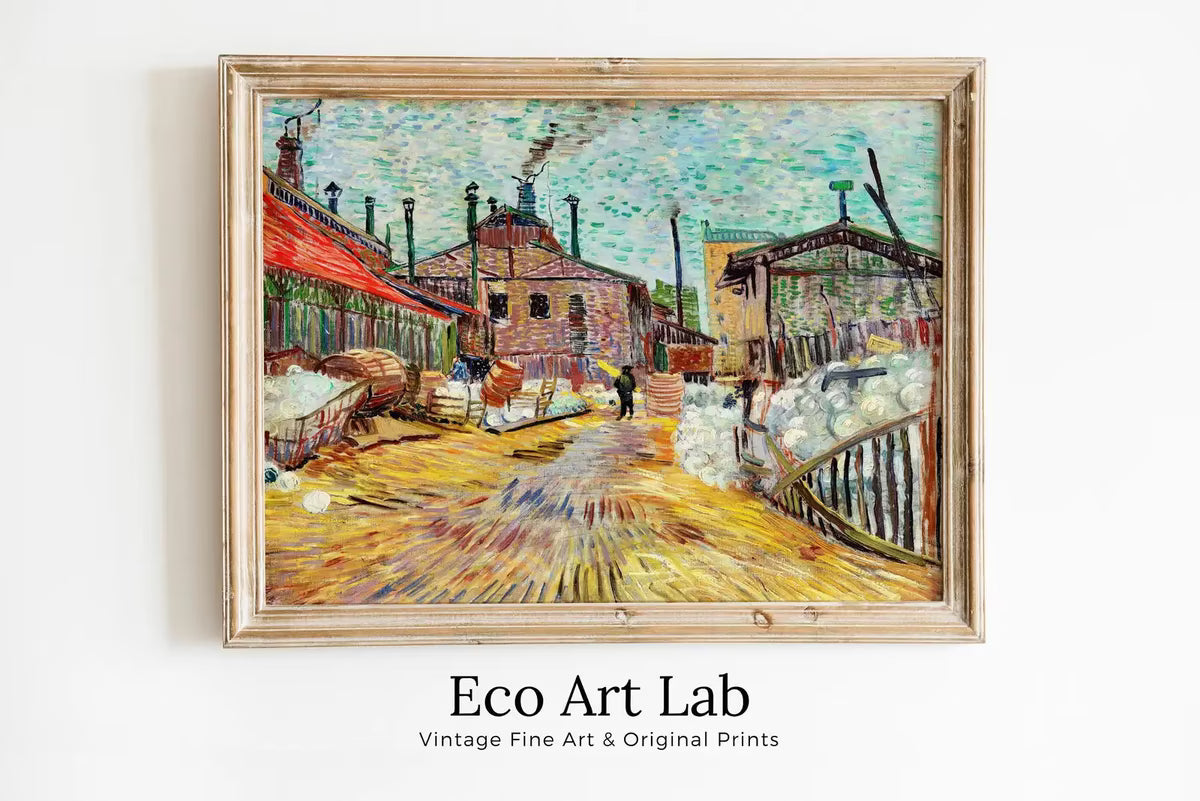 Vincent van Gogh "The Factory" Printable Famous Art Prints. Instant Download van Gogh Print Vintage Wall Decor. Fine Art Digital Print – Printable Wall Art