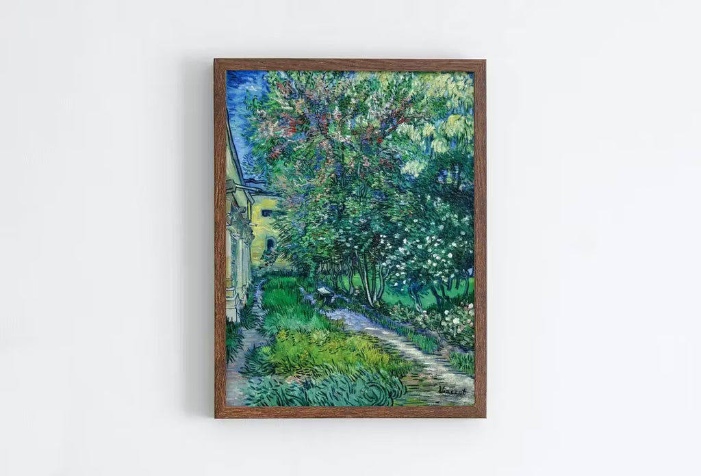 Vincent van Gogh The Garden at the Asylum at Saint-Rémy. Famous Vintage Painting. Instant Download Printable Wall Art. Vintage Floral Poster – Printable Wall Art