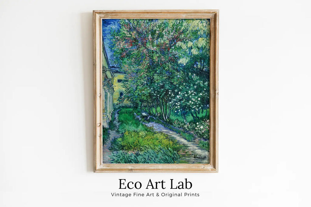 Vincent van Gogh The Garden at the Asylum at Saint-Rémy. Famous Vintage Painting. Instant Download Printable Wall Art. Vintage Floral Poster – Printable Wall Art Digital Download – Digital Download