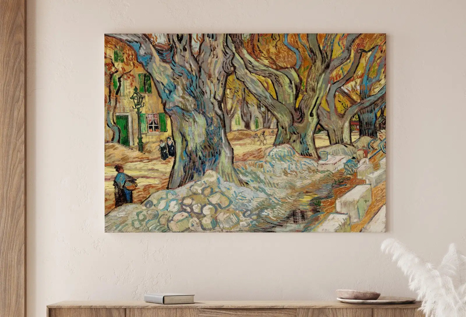 Les grands platanes de Vincent van Gogh, impression d’art célèbre à imprimer. Téléchargement instantané d’impression de Van Gogh, peinture de paysage vintage. Impression d’art fin